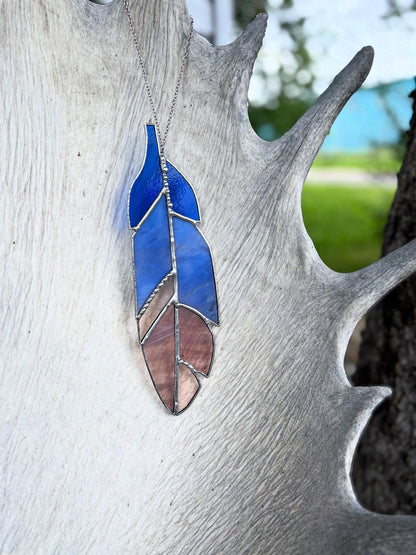 Feather - Blue/Pink