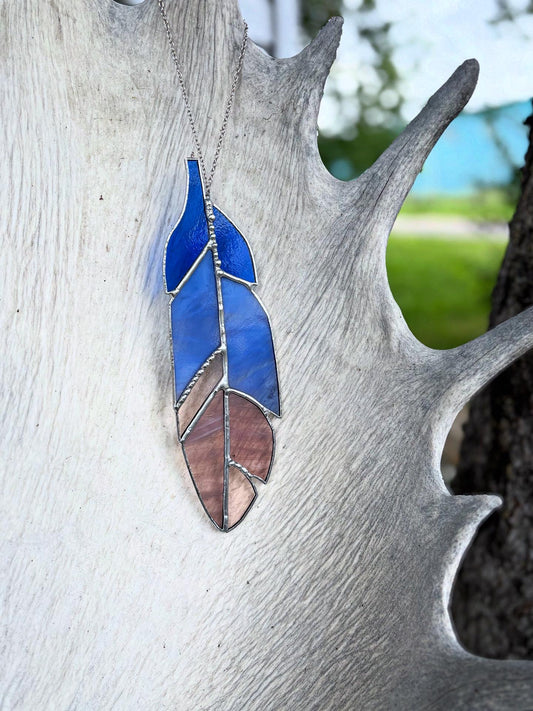 Feather - Blue/Pink