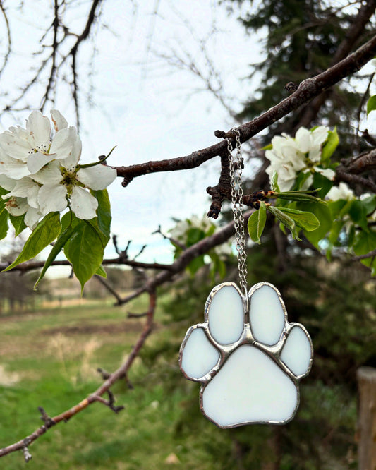 Paw Print - White