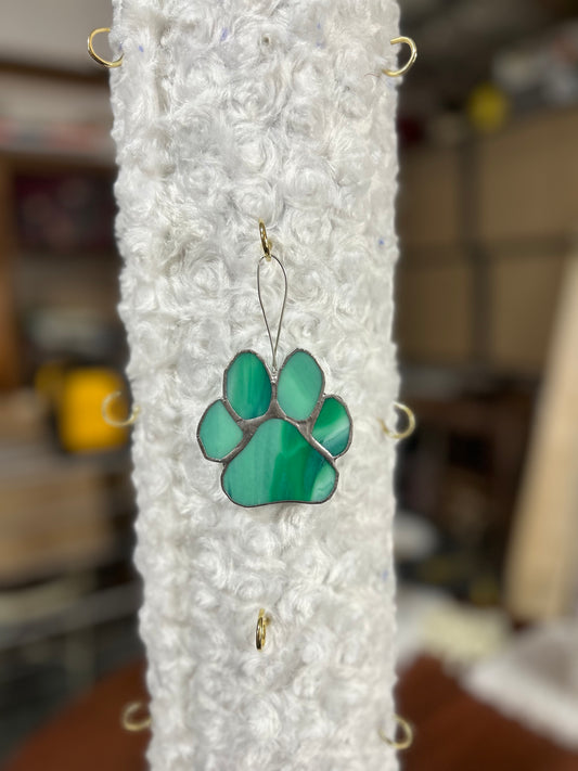 Green Sm Paw Print