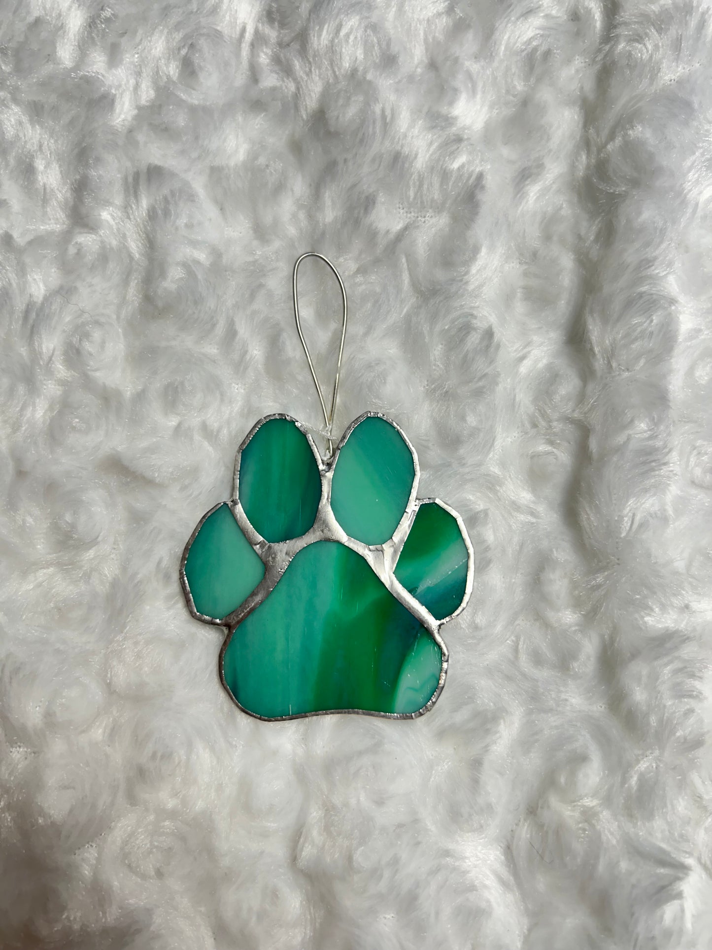 Green Sm Paw Print