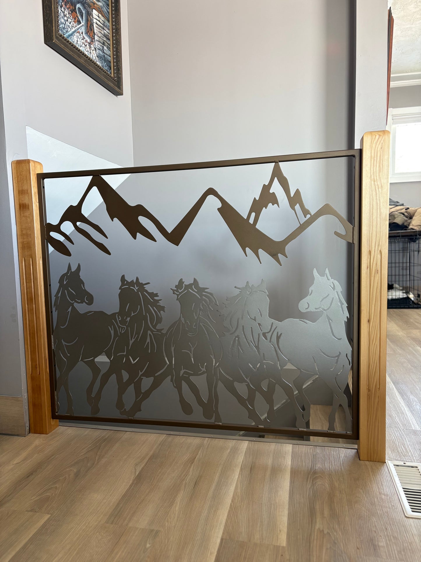 Custom Railing - Wild Horses