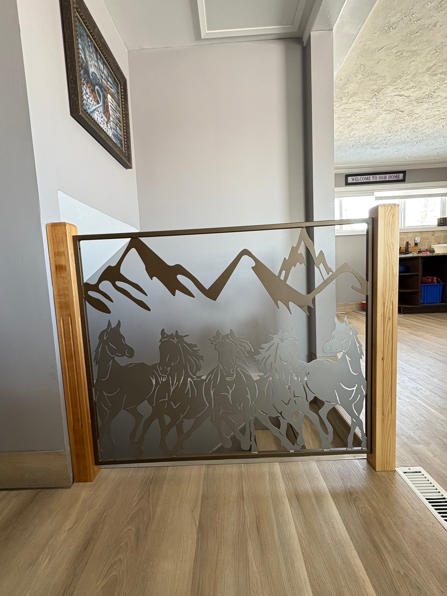 Custom Railing - Wild Horses