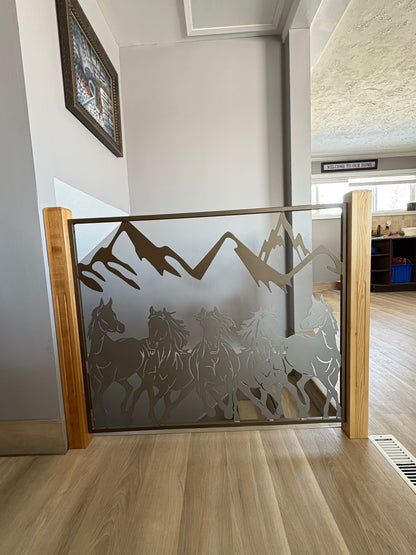 Custom Railing - Wild Horses