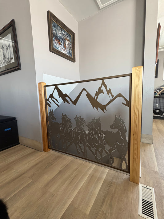 Custom Railing - Wild Horses
