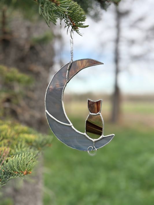 Cat In The Moon - Grey/Brown